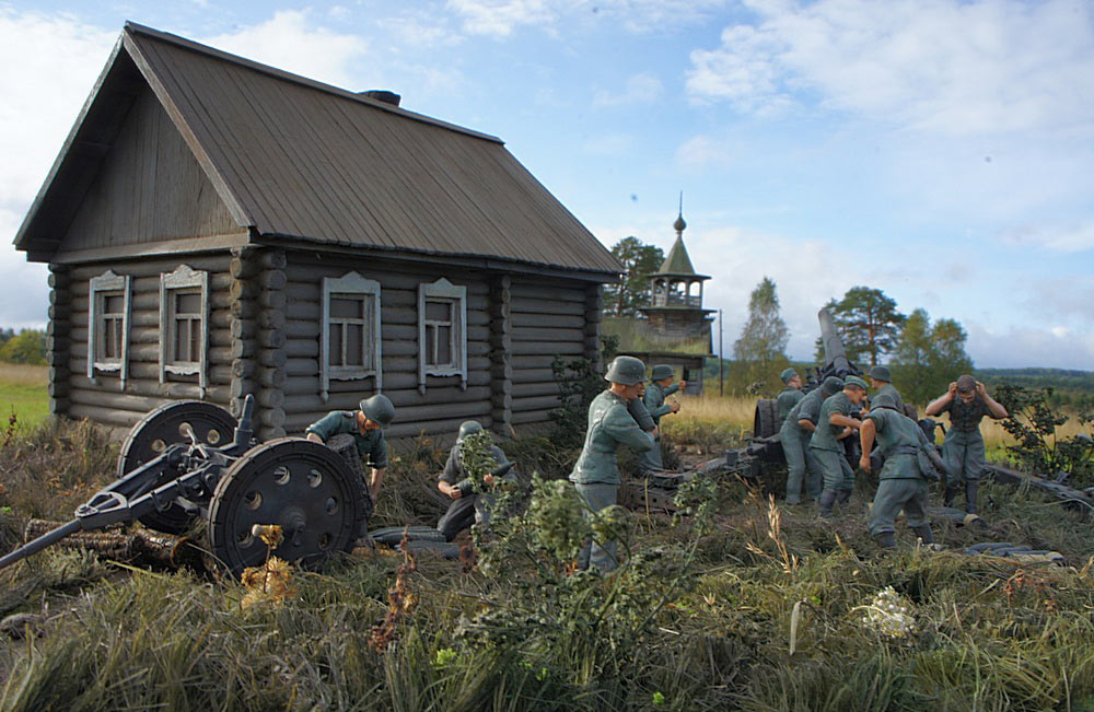Диорамы и виньетки: Артиллеристы. Русский север, 1941 г., фото #10