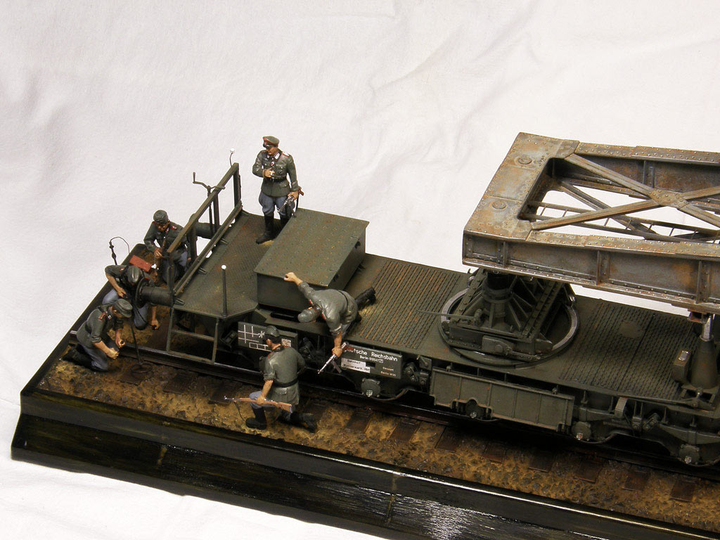 Dioramas and Vignettes: Karl-Gerät 041 on railway carrier, photo #10