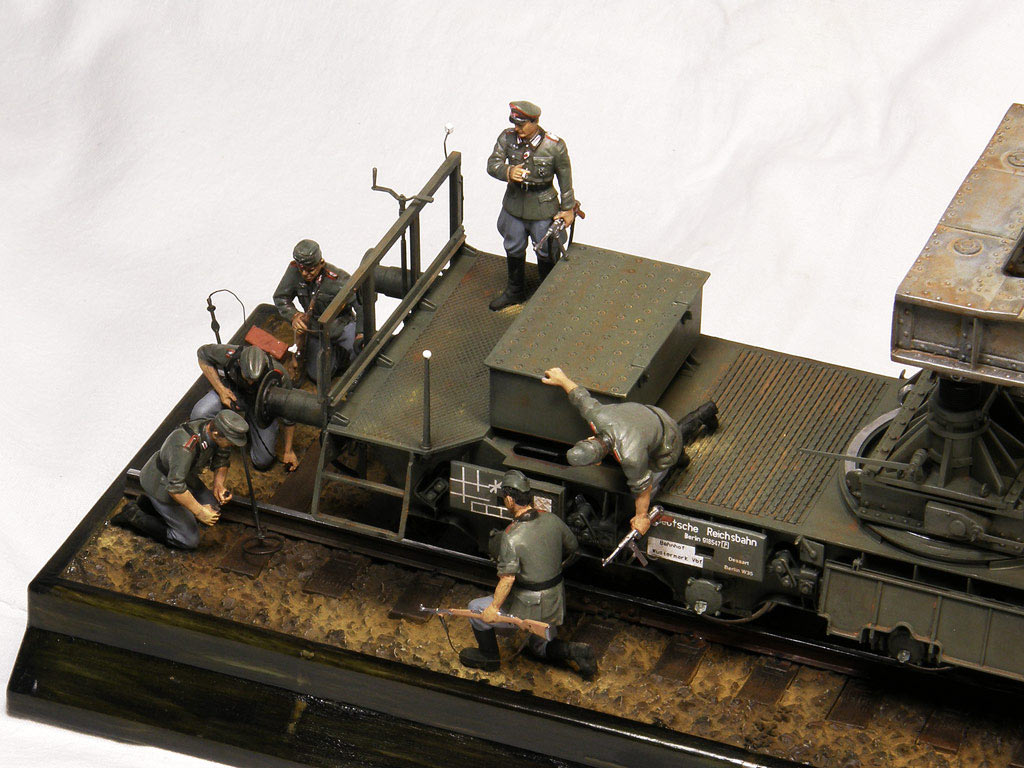 Dioramas and Vignettes: Karl-Gerät 041 on railway carrier, photo #11