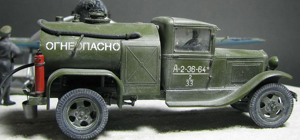 Диорамы и виньетки: Як-7А с топливозаправщиком БЗ-38, фото #7