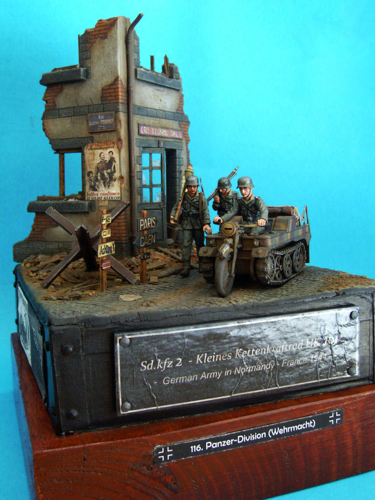 Dioramas and Vignettes: Kettenkraftrad. German Army in France, 1944, photo #1