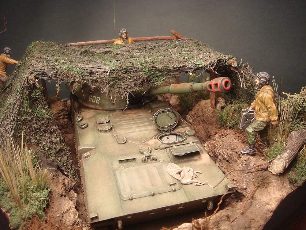 Dioramas and Vignettes: 2S1 «Gvozdika». Tactical exercises, photo #7