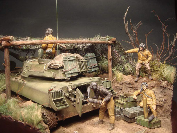 Dioramas and Vignettes: 2S1 «Gvozdika». Tactical exercises