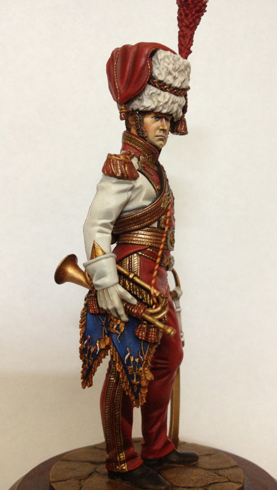 Figures: Bugler, 2nd regt., Emperor Guard's lancers, 1811-13, photo #1