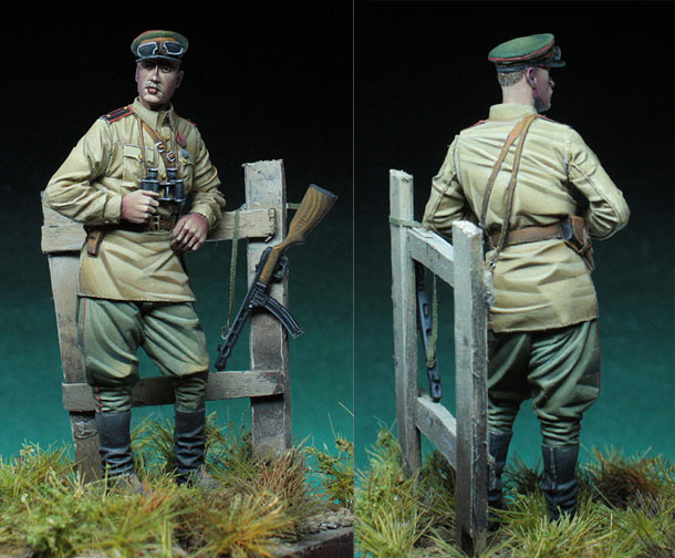 Figures: Soviet officer, WW2