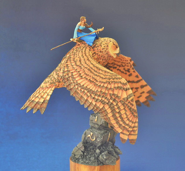 Miscellaneous: Elf on a giant eagle-owl, photo #3