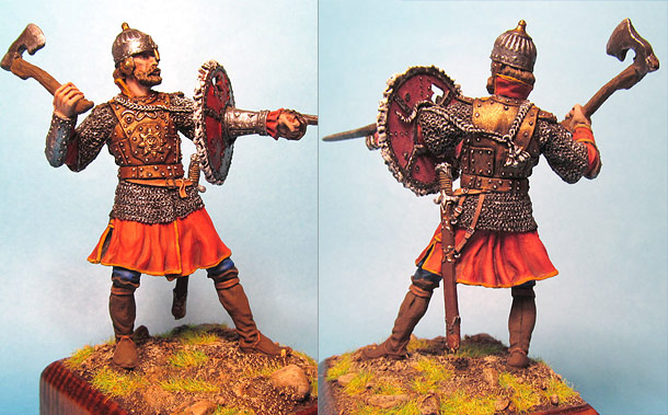Figures: Russian warrior with tarch shield