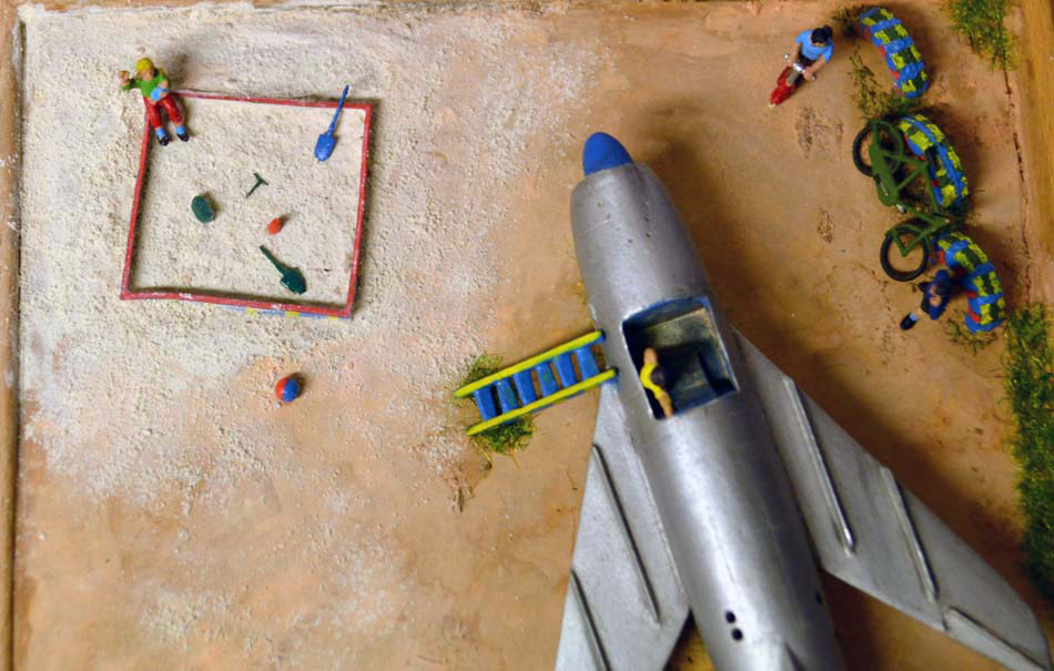 Диорамы и виньетки: Детский самолет (ракета КС-1 на детской площадке), фото #15