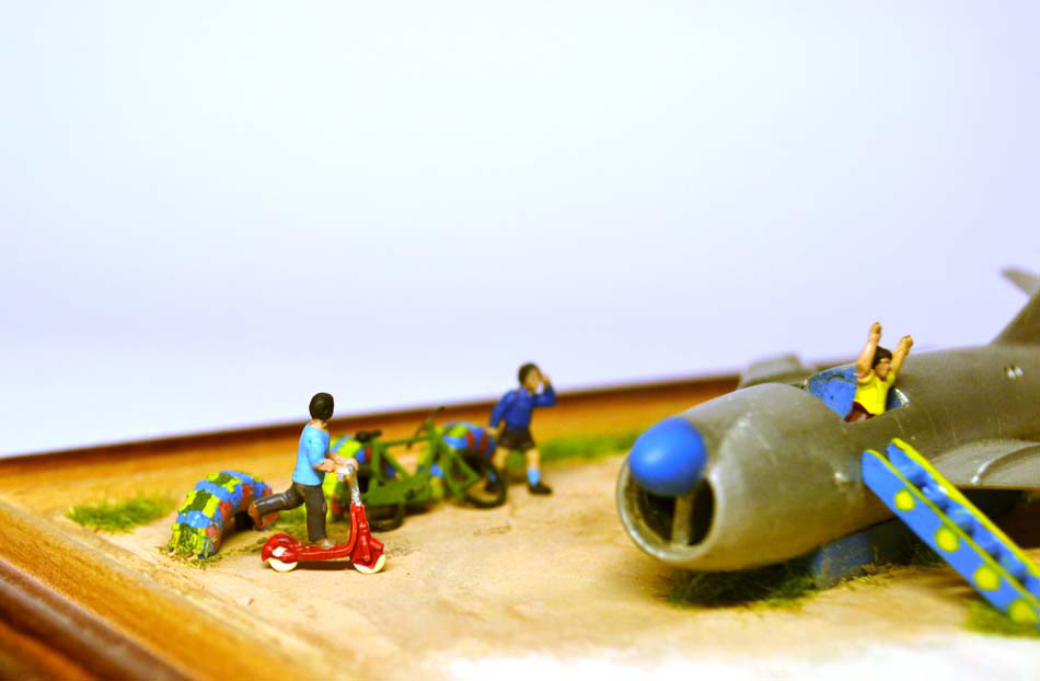 Диорамы и виньетки: Детский самолет (ракета КС-1 на детской площадке), фото #3