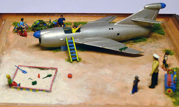 Dioramas and Vignettes: Сhild's plane (KS-1 rocket on the playground)