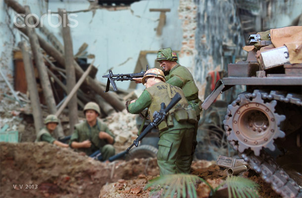 Dioramas and Vignettes: 1st batallion, 5 div. USMC, Hue'68