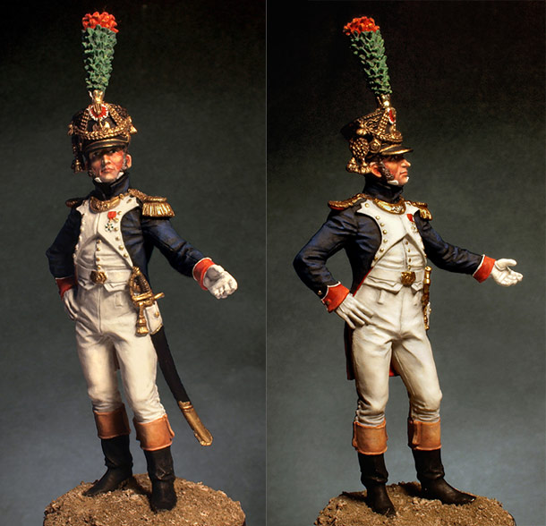 Figures: Officer, fusiliers-chasseurs of Emperor's Guard, 1812