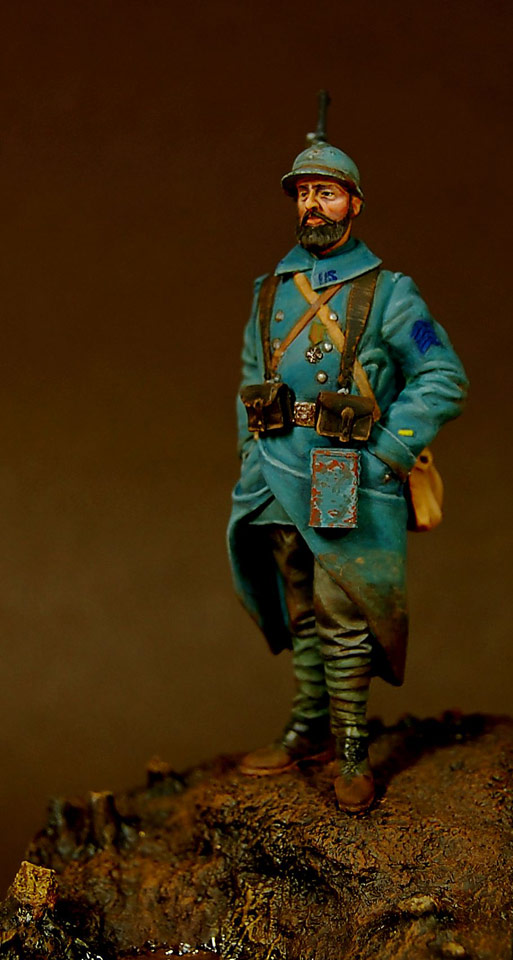 Figures: French infantryman, Western front, 1917, photo #1
