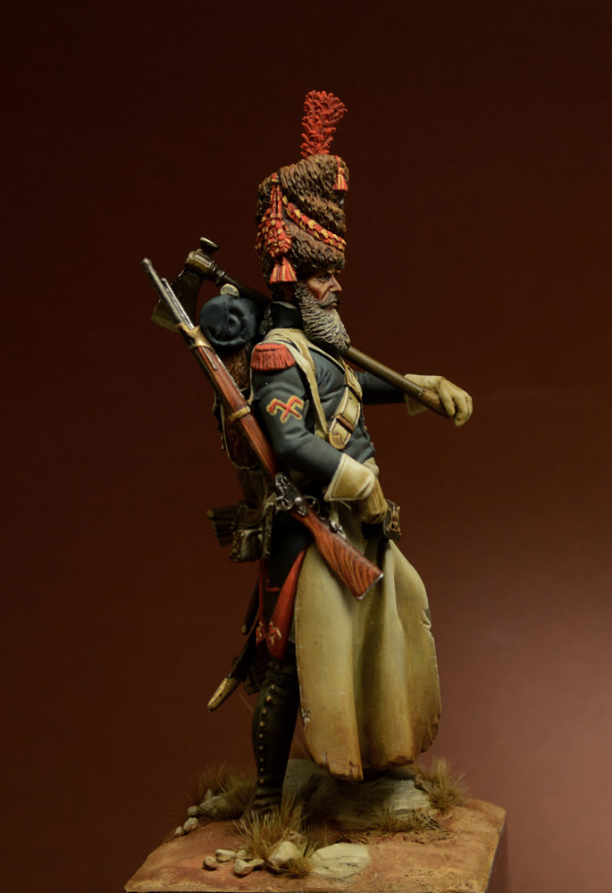 Figures: Sapper, foot grenadiers of the Emperor's Guard, 1806-07, photo #3