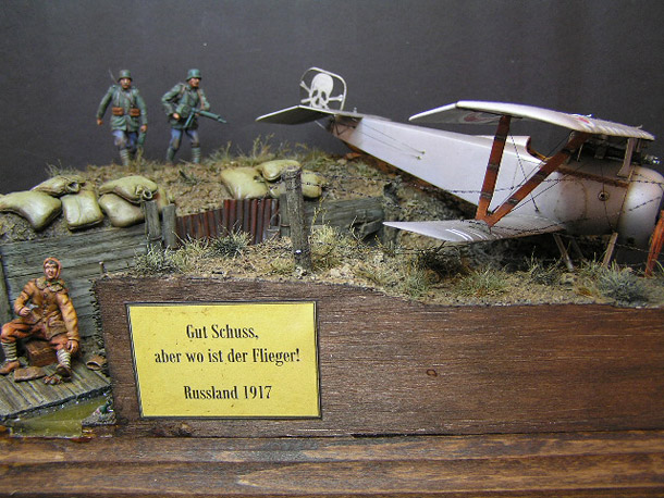 Dioramas and Vignettes: Gut Schuss, aber wo ist der Flieger! Russia, 1917