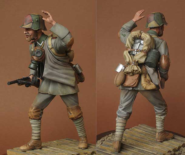 Figures: German storm trooper, 1918