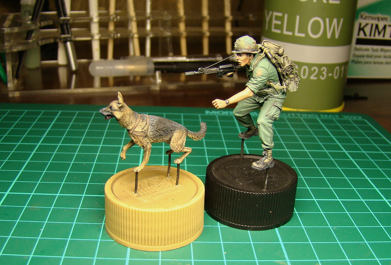 Dioramas and Vignettes: Scout with a dog. Vietnam, photo #13