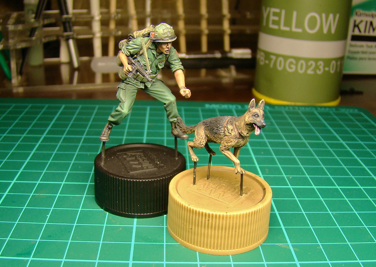 Dioramas and Vignettes: Scout with a dog. Vietnam, photo #14