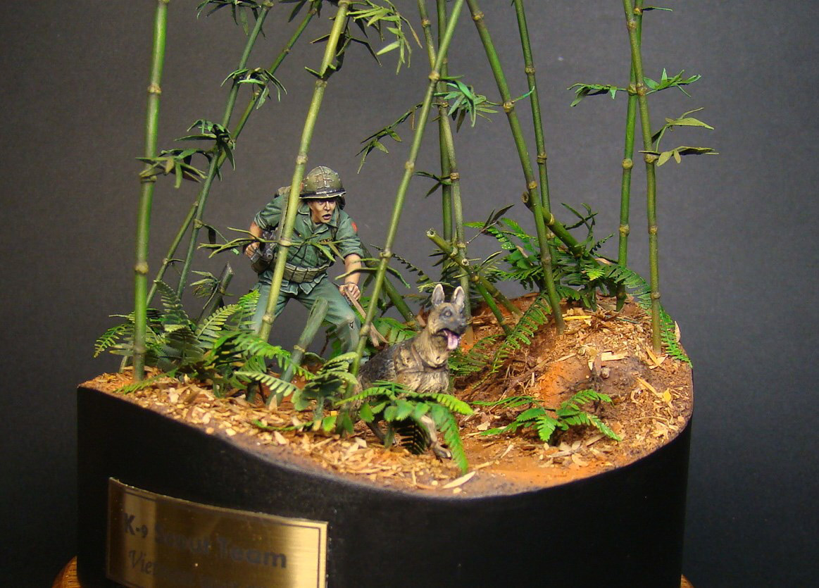 Dioramas and Vignettes: Scout with a dog. Vietnam, photo #5