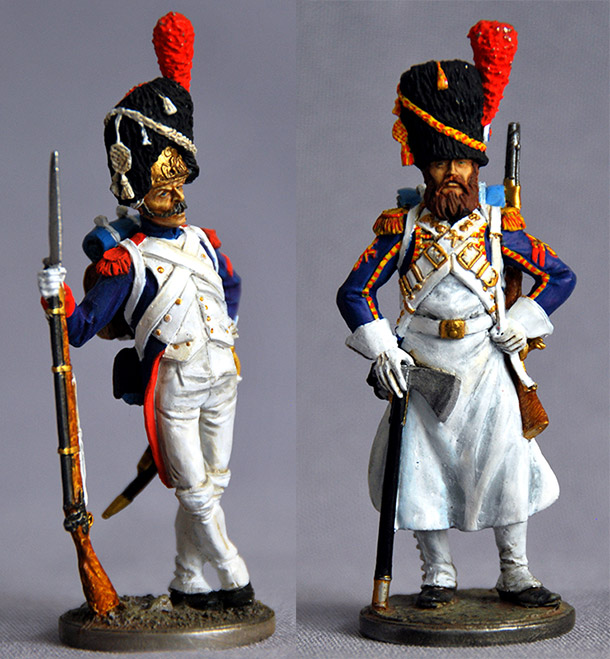 Figures: Foot grenadiers of the Emperor's Guard