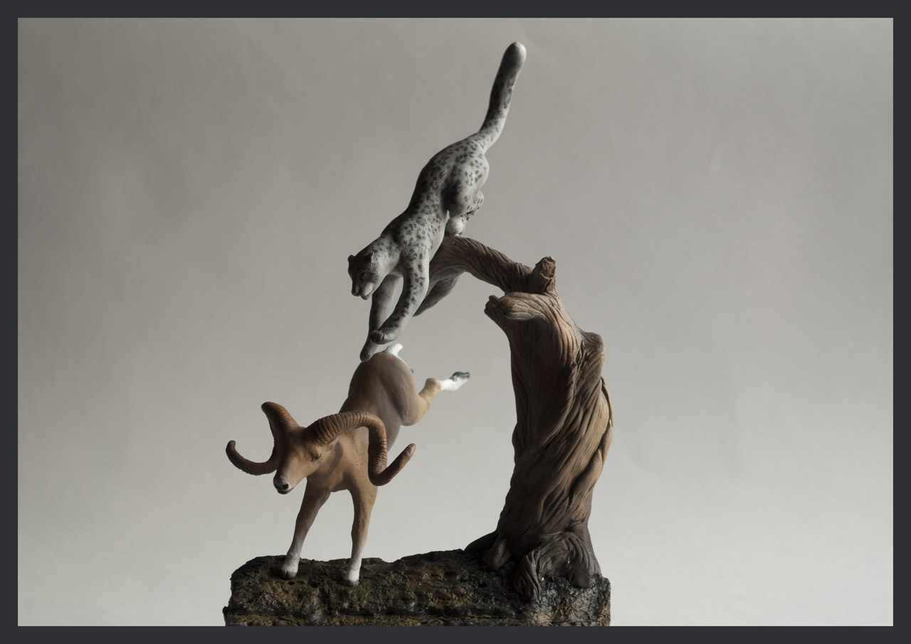 Sculpture: Argali and snow leopard, photo #11