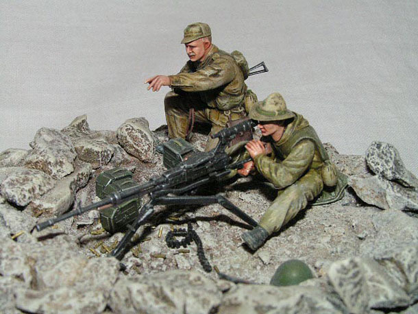 Dioramas and Vignettes: Afghanistan. Heavy MG Emplacement