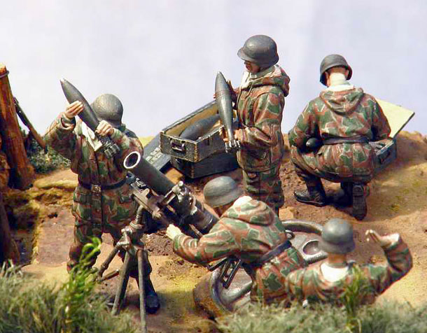 Dioramas and Vignettes: German Mortar Team