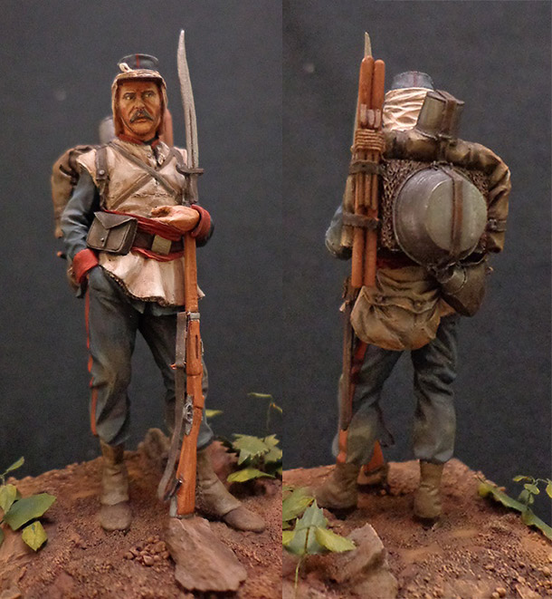 Figures: French infantryman, Franco-Prussian war