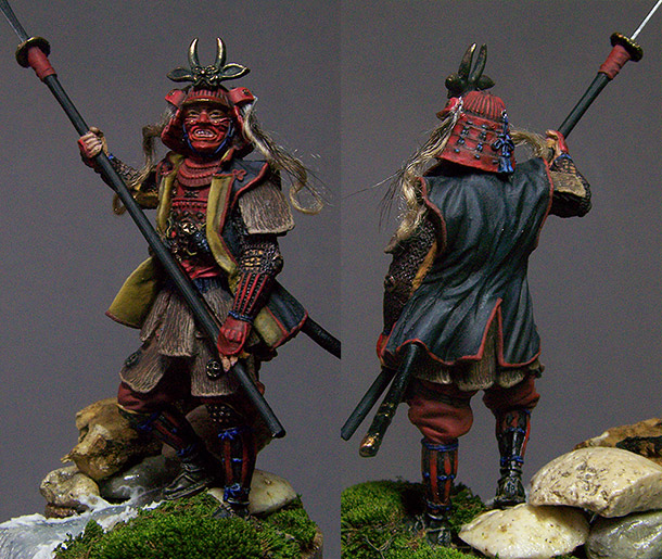 Figures: Red demon by the stream