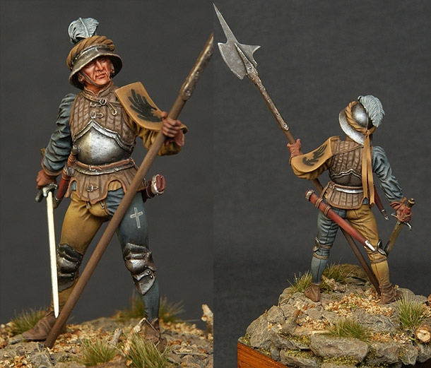 Figures: Swiss halberdier, XV cent.