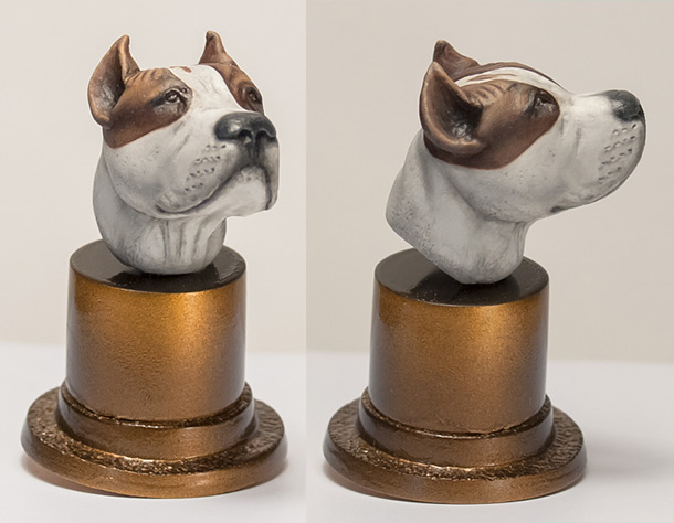 Sculpture: American Staffordshire terrier