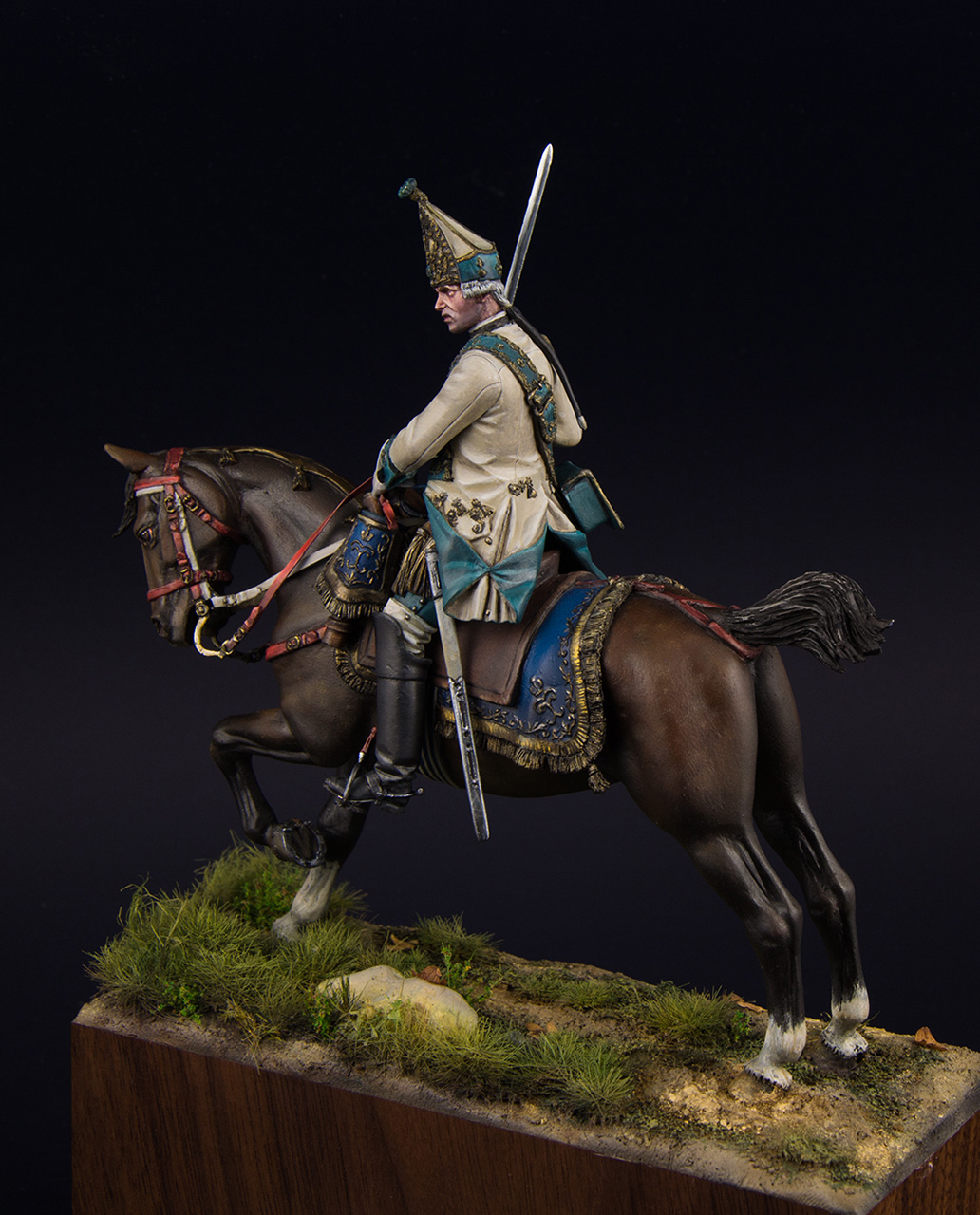 Figures: Grenadier officer, Holstein contingent, Russia, 1755-62, photo #9