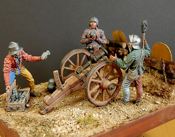 Dioramas and Vignettes: Bombard crew, Europe, XV cent.