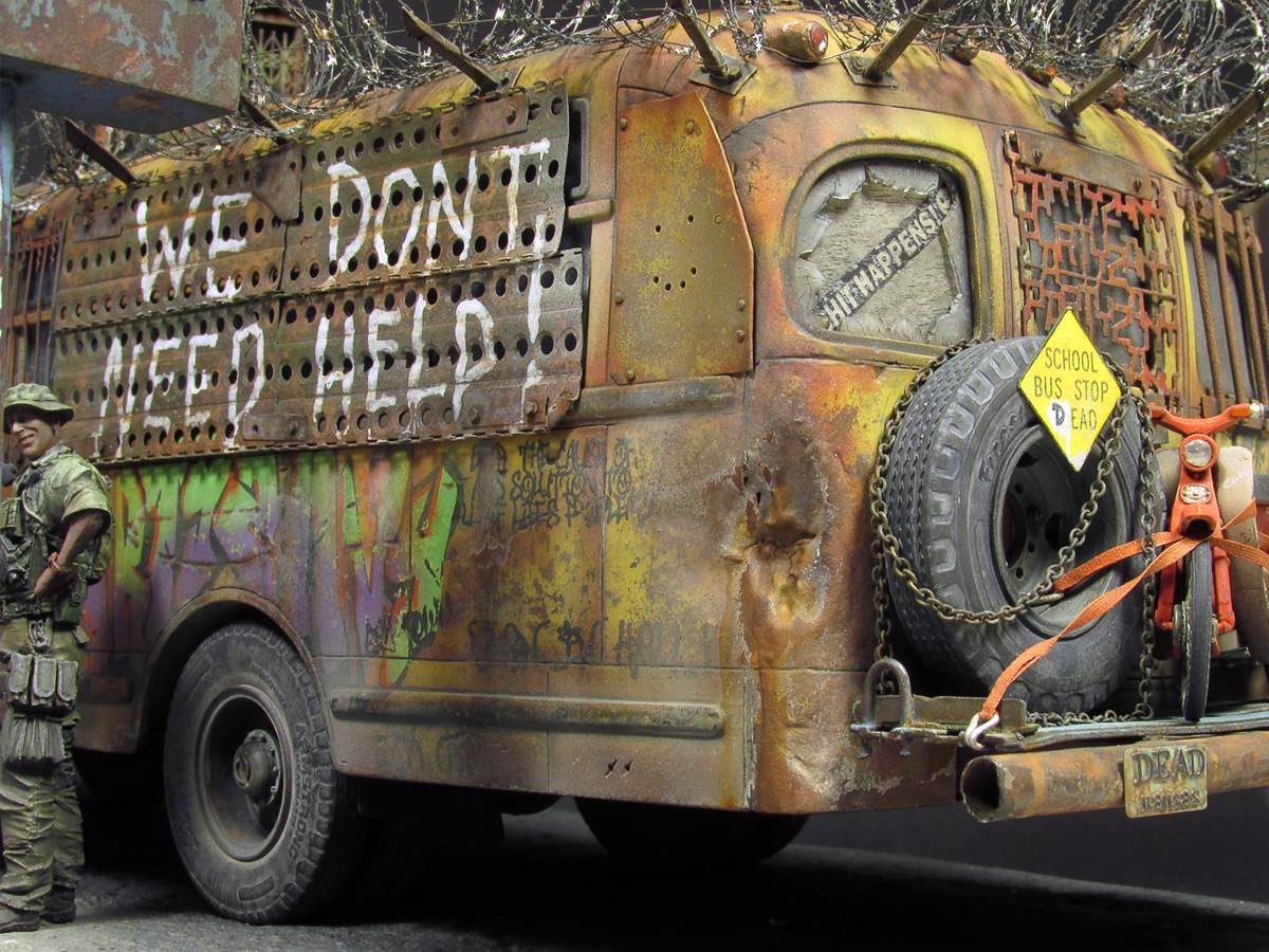 Диорамы и виньетки: Zombie Bus, фото #15