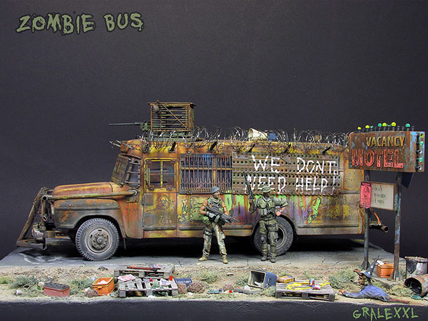 Диорамы и виньетки: Zombie Bus