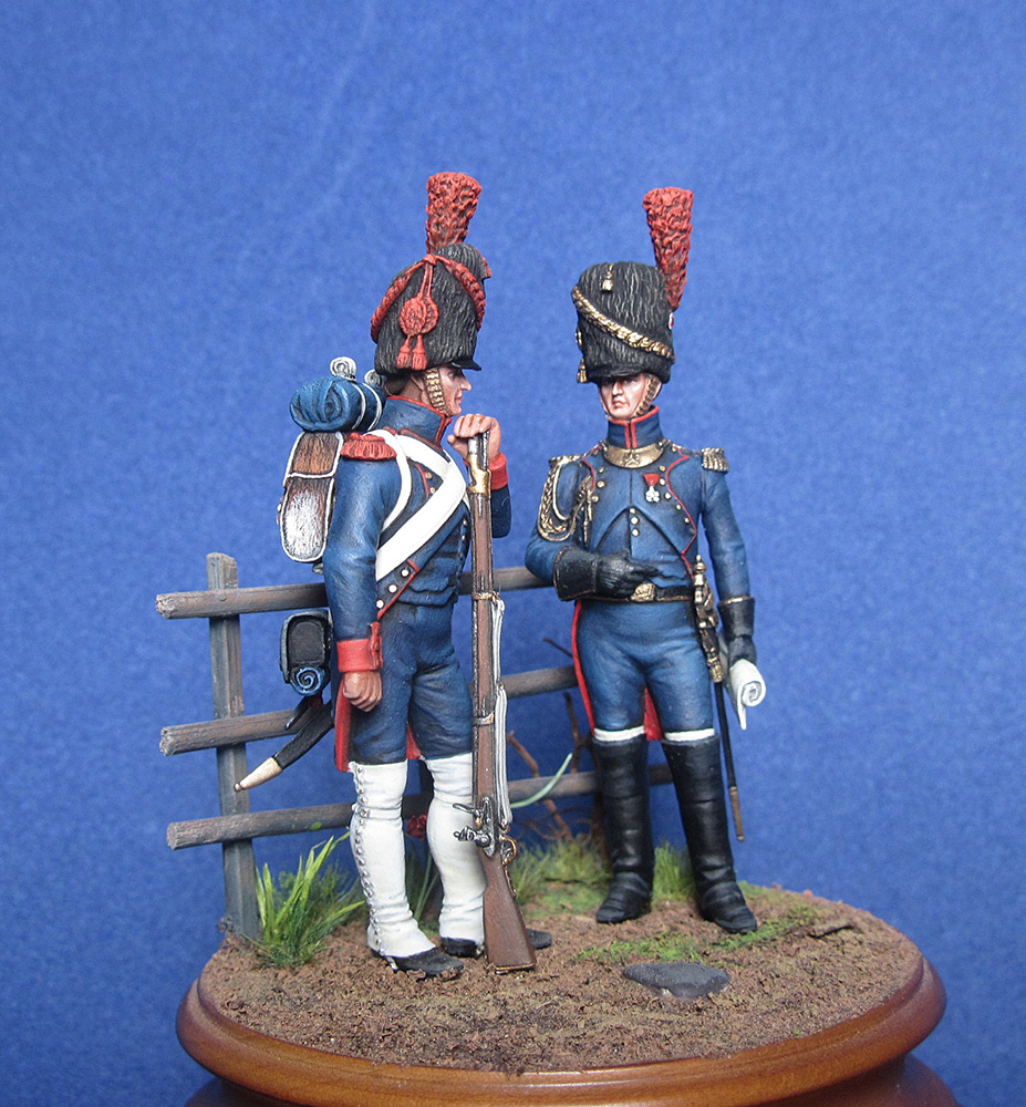Диорамы и виньетки: Штаб-офицер и рядовой гвардейской пешей артиллерии, 1812 г., фото #2