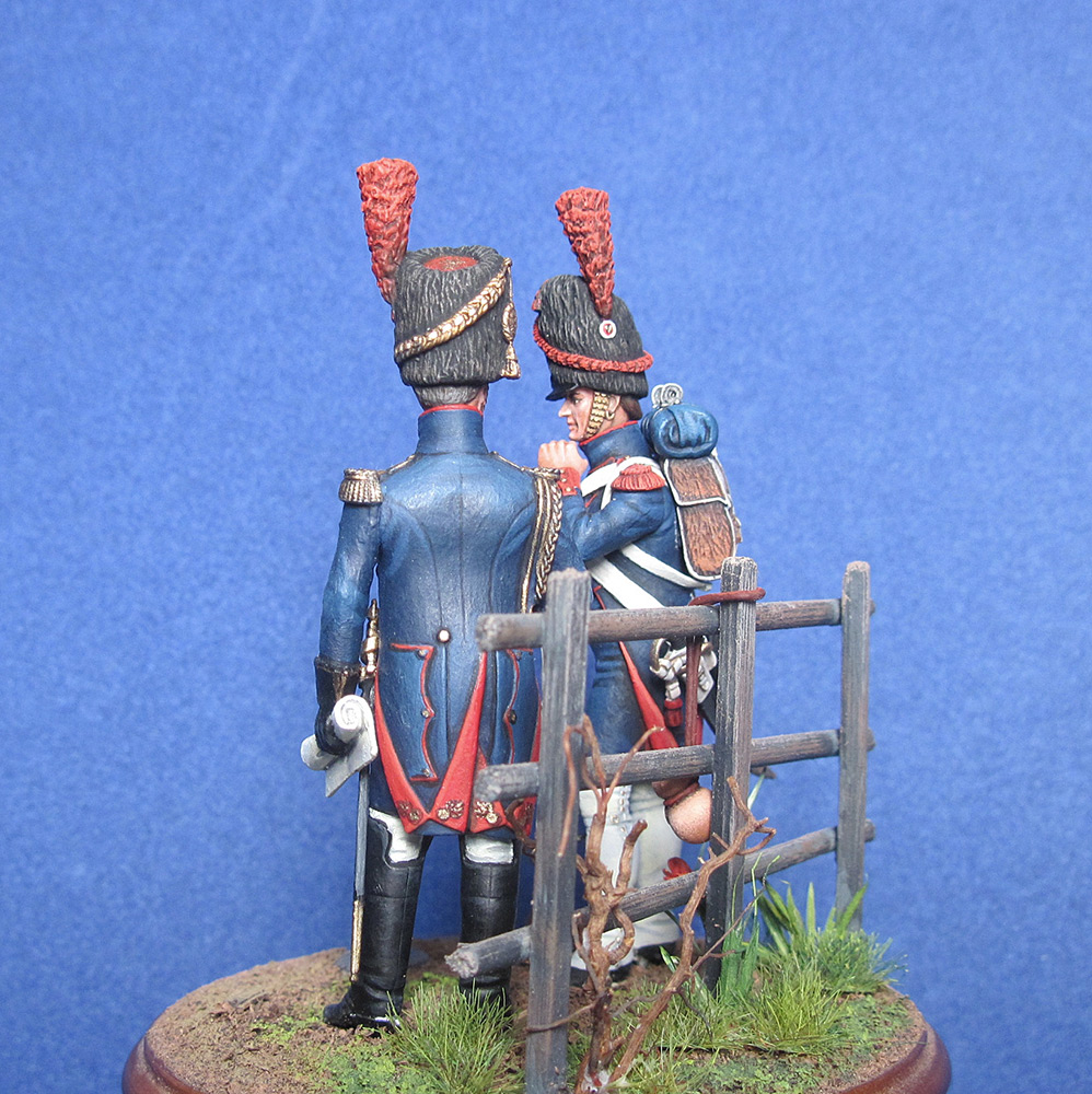 Диорамы и виньетки: Штаб-офицер и рядовой гвардейской пешей артиллерии, 1812 г., фото #3