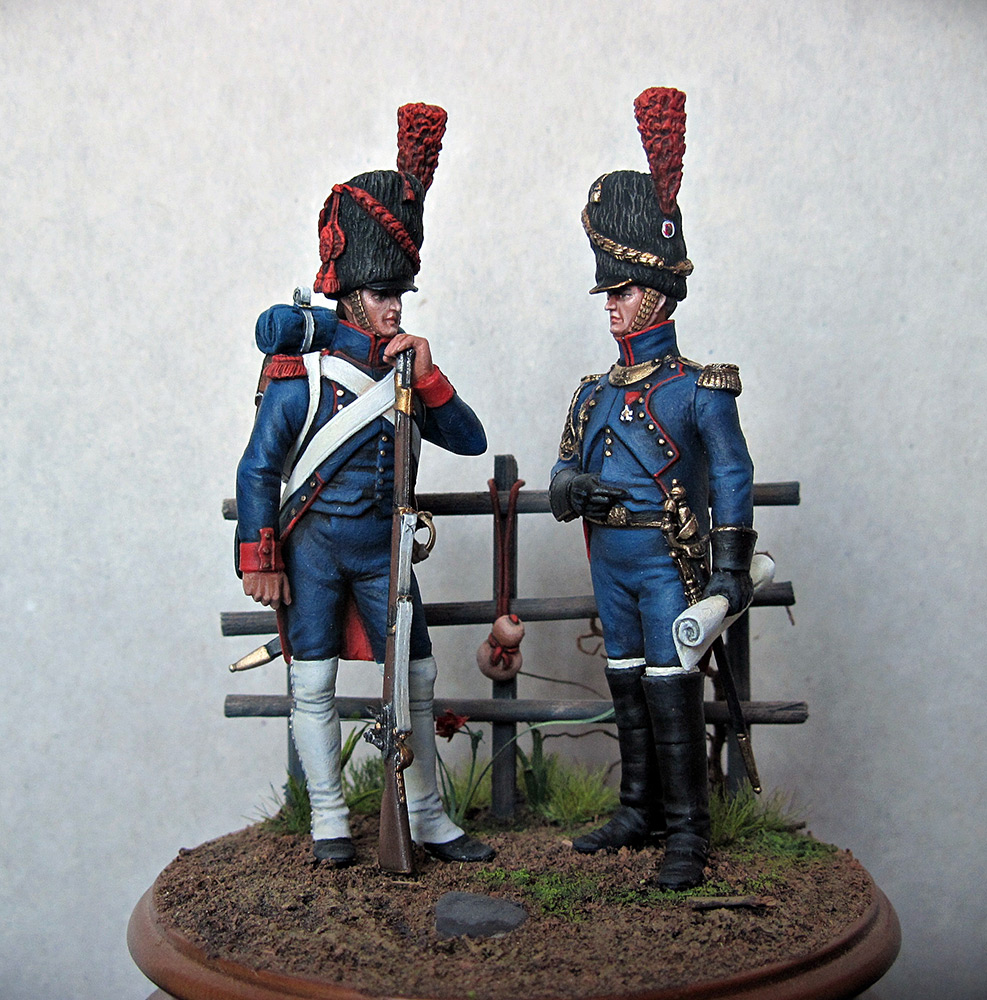 Диорамы и виньетки: Штаб-офицер и рядовой гвардейской пешей артиллерии, 1812 г., фото #5