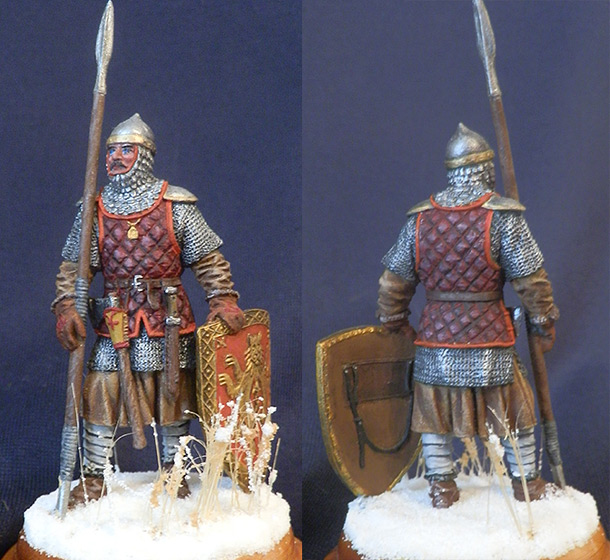 Figures: Russian warrior XIV-XV cent.