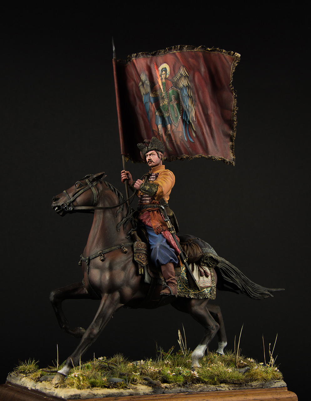 Figures: Standard bearer, Zaporozhye cossacks, early XVII cent., photo #1