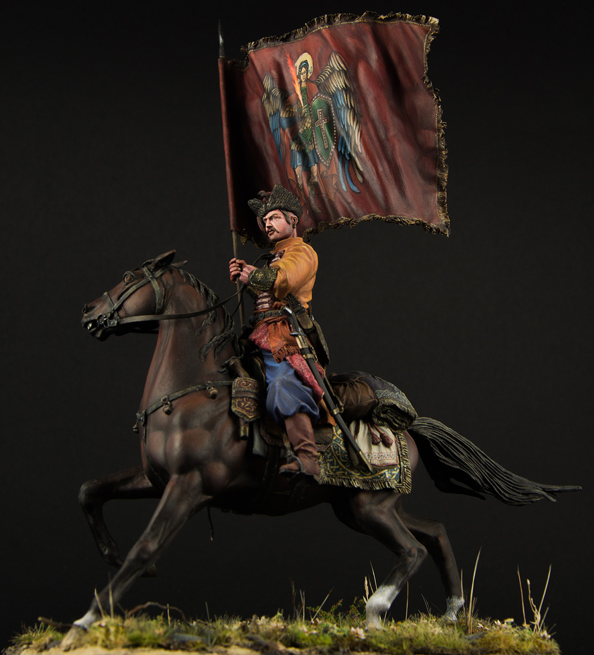 Figures: Standard bearer, Zaporozhye cossacks, early XVII cent., photo #19