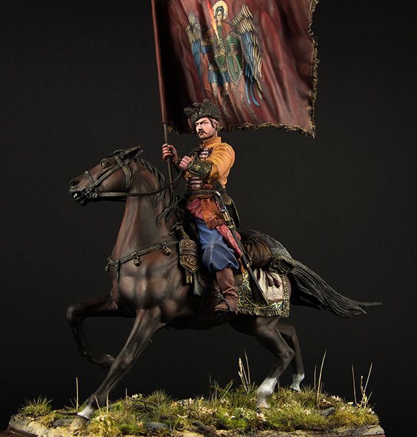 Figures: Standard bearer, Zaporozhye cossacks, early XVII cent.