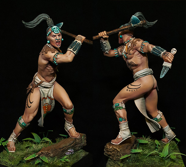 Figures: Maya warrior, 16th century