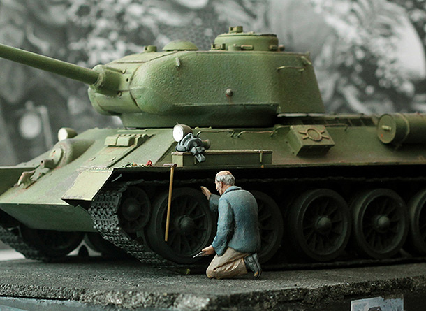 Dioramas and Vignettes:  Holiday with tears in his eyes