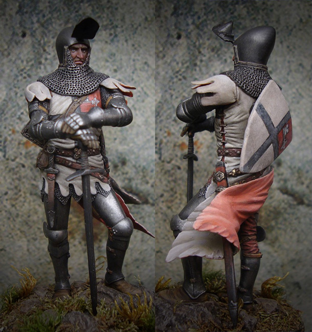 Figures: Teutonic knight, XIV cent.