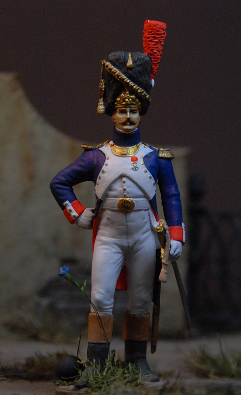 Figures: French officer, Guard foot grenadiers, 1809, photo #1