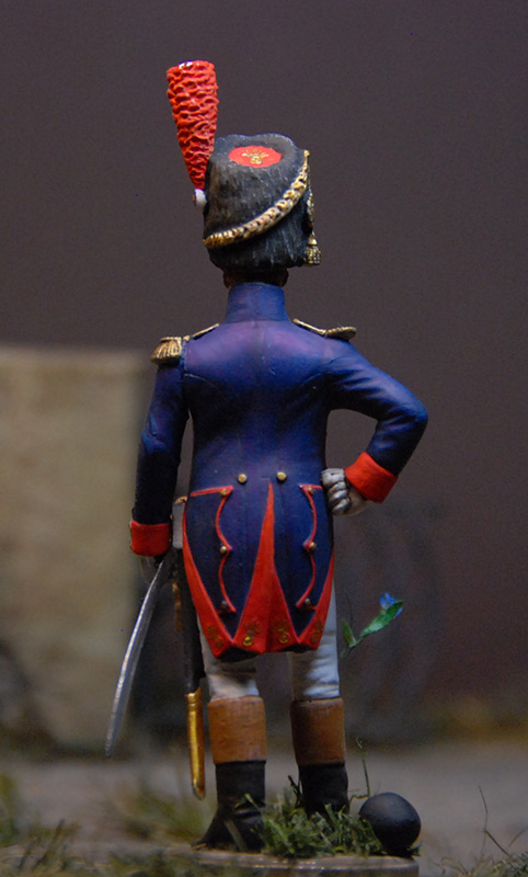 Figures: French officer, Guard foot grenadiers, 1809, photo #3