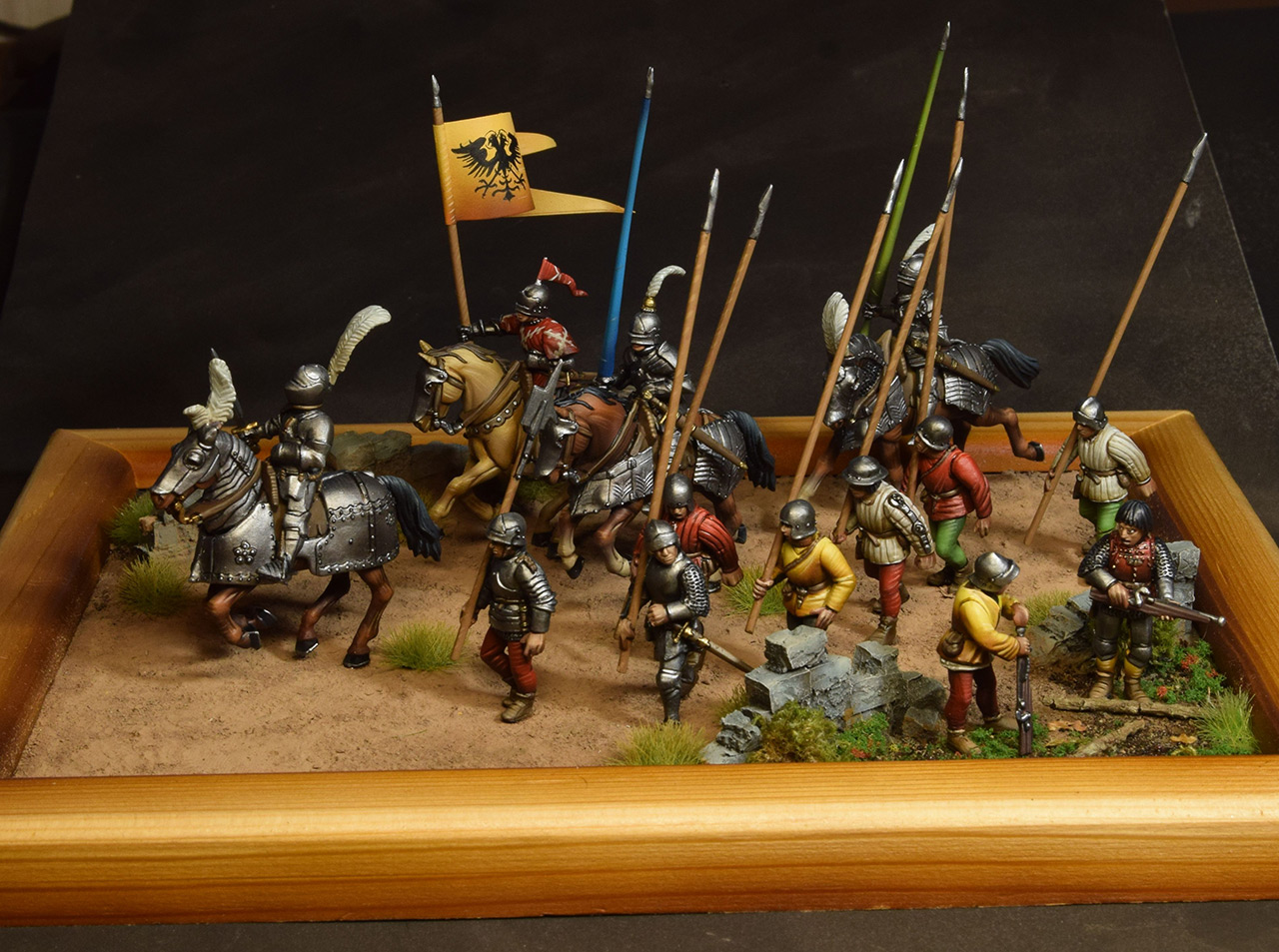 Dioramas and Vignettes: Medieval soldiers at march, photo #1