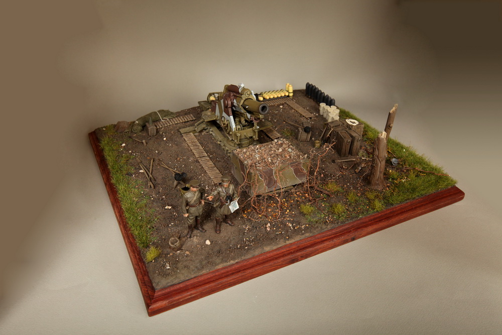 Dioramas and Vignettes: British 9.2 inch mortar at firing position, photo #1