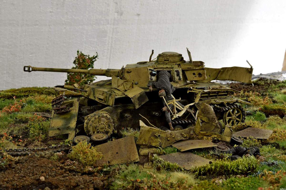 Диорамы и виньетки: Pz.Kpfw. IV Ausf. G, или пламенный привет от «Зверобоя», фото #5